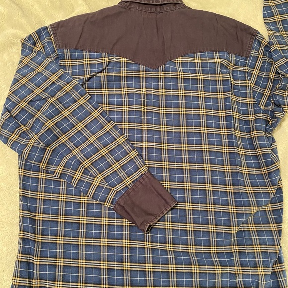 Vintage Wrangler plaid snap button long sleeve shirt - Picture 10 of 10